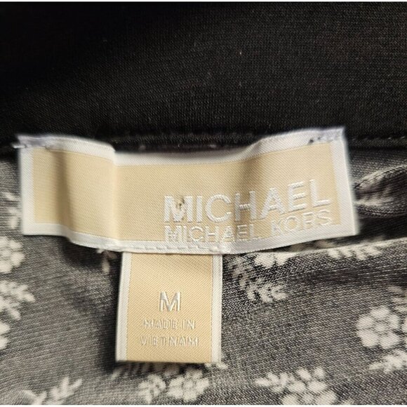 Michael Kors Black & White Lightweight Floral Print Tunic Slip Dress, M - Picture 5 of 5